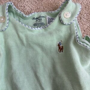 Ralph Lauren Light Green Infant Romper